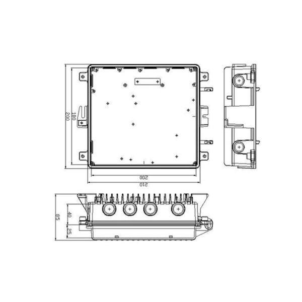 How many inputs and outputs does the fiber optic terminal box have 